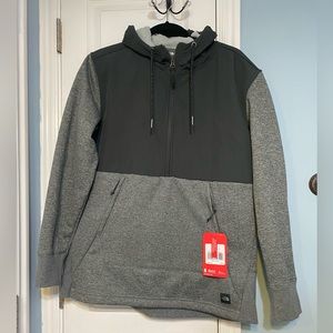 NWT The North Face Gray half zip Sherpa Jacket
